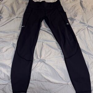 lululemon athletica Leggings Navy Size 4 -like new with mesh accents